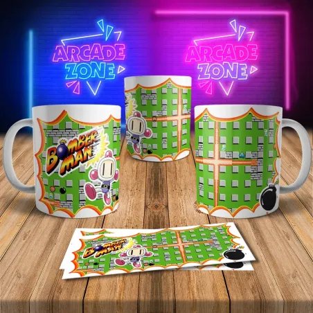 Bomber Man 8Bit Arcade Retro Gaming Mug 2 - Perfect Gift!