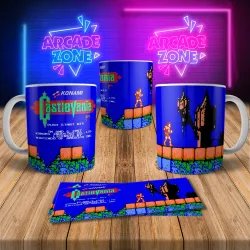 CastleVania 8Bit Arcade Retro Gaming Mug 2 - Level Up!