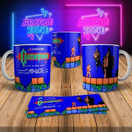 CastleVania 8Bit Arcade Retro Gaming Mug 2 - Level Up!