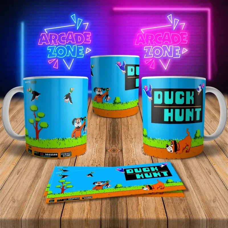Duck Hunt 8Bit Arcade Retro Gaming Mug 2 - Perfect Gift!