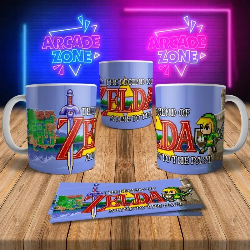 Legend of Zelda 8Bit Arcade Retro Gaming Mug - Perfect for Fans!