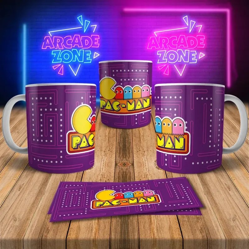 Pac Man 8Bit Arcade Retro Gaming Mug 3 - Level Up Your Sip!