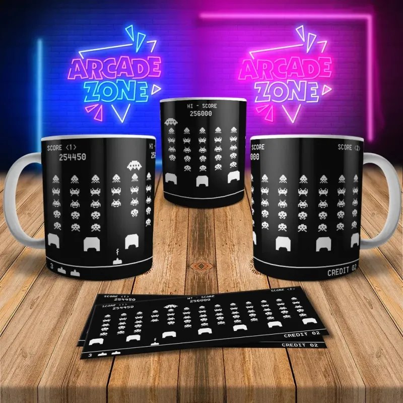 Space Invaders 8Bit Arcade Retro Gaming Mug 2 - Fun & Unique!