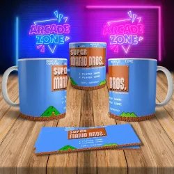 Super Mario 8Bit Arcade Retro Gaming Mug 2 - Level Up Your Sip!
