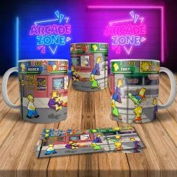 The Simpsons 8Bit Arcade Retro Gaming Mug 2 - Fun & Unique!