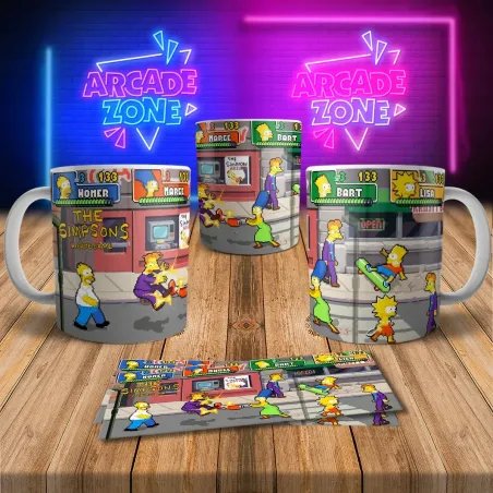 The Simpsons 8Bit Arcade Retro Gaming Mug 2 - Fun & Unique!