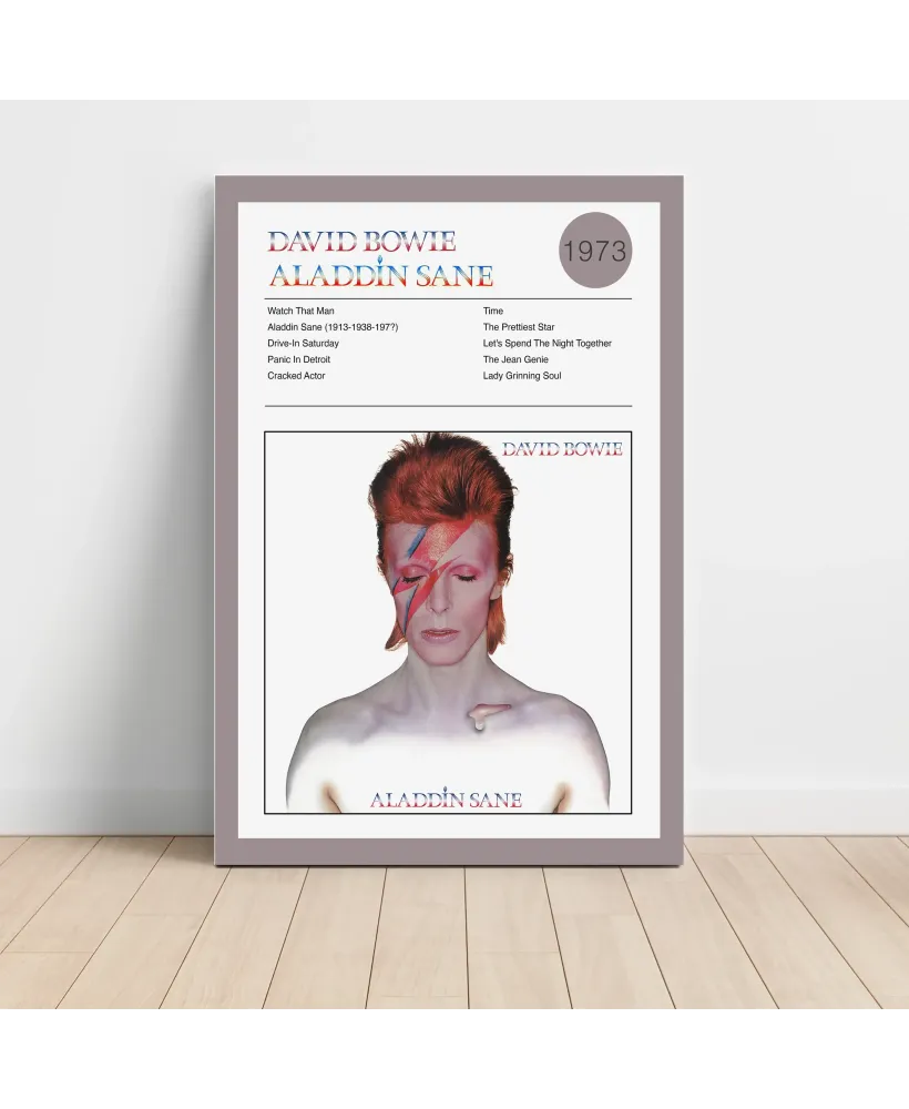 David Bowie - Aladdin Sane Fine Art Album Poster