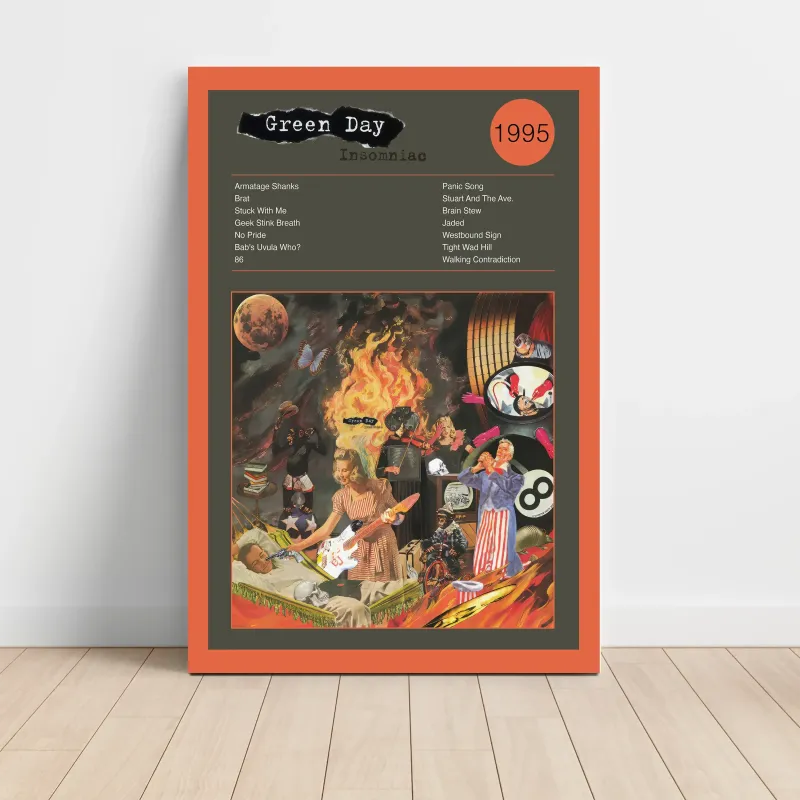 Green Day – Insomniac Fine Art Album Poster - Music Decor