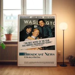 Broadcast News 1980's Movie Poster - Fine Art Collectible