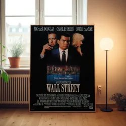Wall Street 1980's Movie Poster - Fine Art Collectible