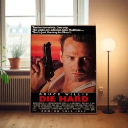 Die Hard Fine Art 1980's Movie Poster Wall Art