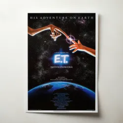 ET The Extra Terrestrial 1980's Fine Art Movie Poster