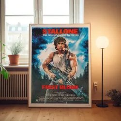 First Blood Fine Art 1980's Movie Poster - Iconic Collectible
