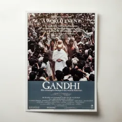 Gandhi Fine Art 1980's Movie Poster - Vintage Collectible