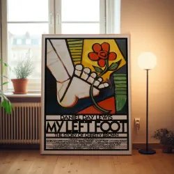 My Left Foot 1980's Movie Poster - Fine Art Print