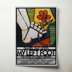My Left Foot 1980's Movie Poster - Fine Art Print