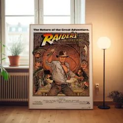Raiders Of The Lost Ark 1980's Fine Art Movie Poster