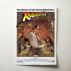 Raiders Of The Lost Ark 1980's Fine Art Movie Poster