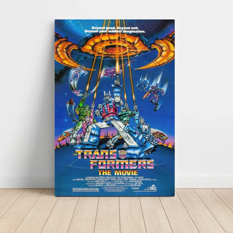 Transformers The Movie 1980's Fine Art Poster - Retro Style Transformers The Movie 1980's Fine Art Poster - Retro Style