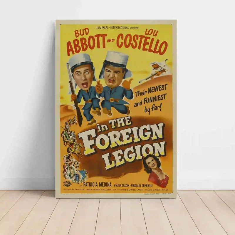 abbott and costello in the foreign legion Fine Art 1950's Movie Poster