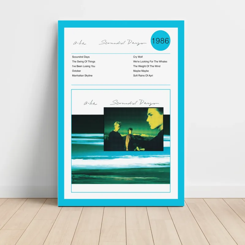 Aha – Scoundrel Days Fine Art Album Poster for Music Lovers