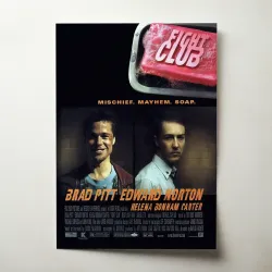 Fight Club 1990's Fine Art Movie Poster - Iconic Design