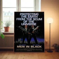 Men In Black 1990's Fine Art Movie Poster - Iconic Design