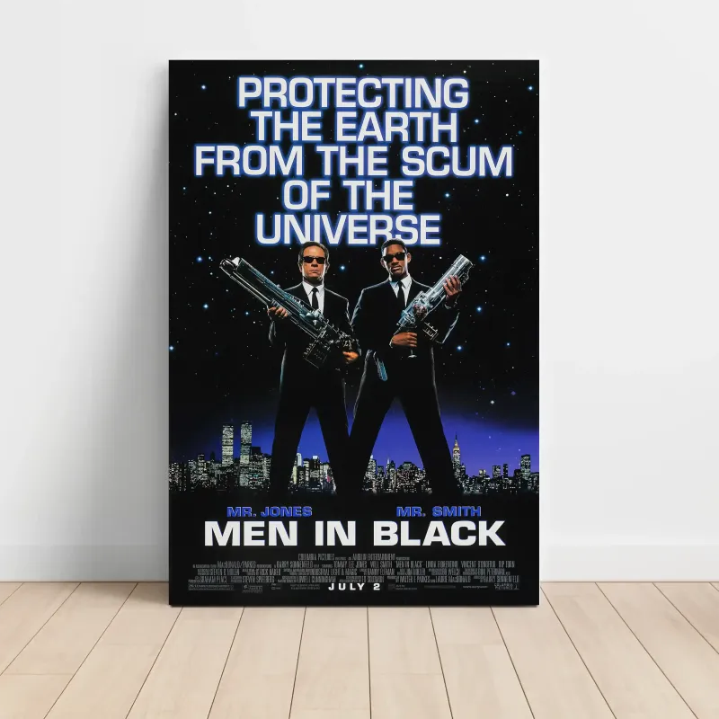 Men In Black 1990's Fine Art Movie Poster - Iconic Design