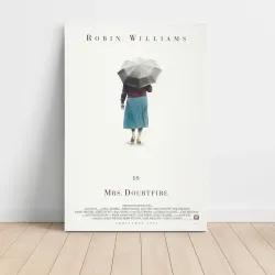 Mrs. Doubtfire 1990's Fine Art Movie Poster - Vintage Charm