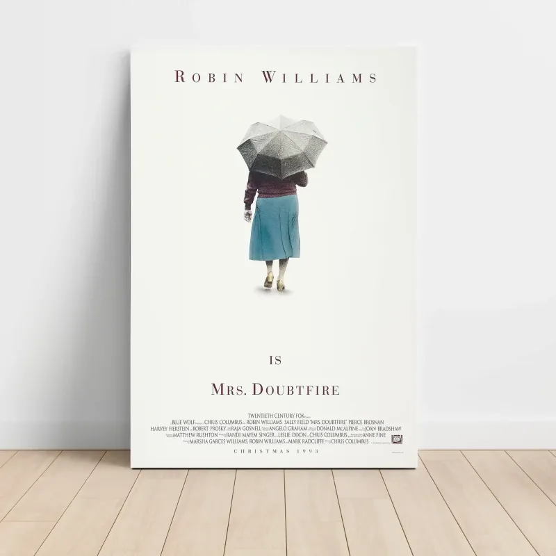 Mrs. Doubtfire 1990's Fine Art Movie Poster - Vintage Charm