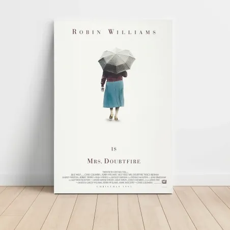 Mrs. Doubtfire 1990's Fine Art Movie Poster - Vintage Charm