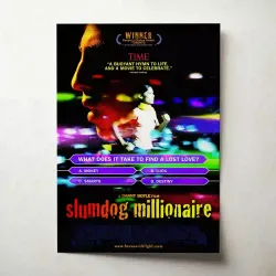 Slumdog Millionaire Fine Art Poster | 2000's Movie Classic