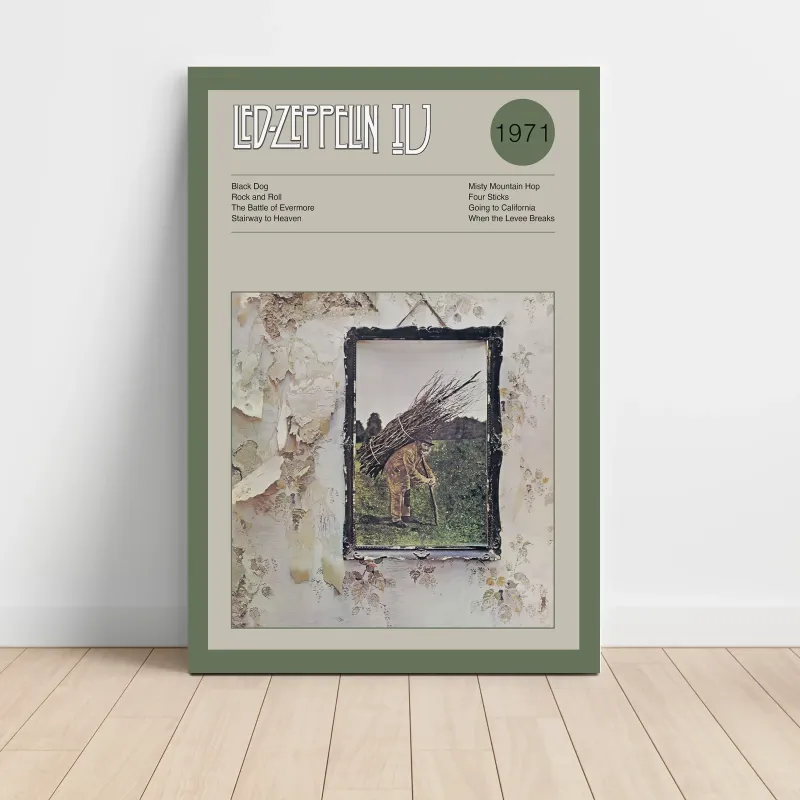 Led Zeppelin IV Fine Art Album Poster - Iconic Music Decor