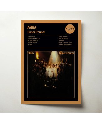 ABBA Supertrouper Fine Art Album Poster - Music Decor