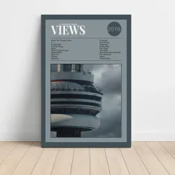 Drake – Views Fine Art Album Poster | Music Wall Decor