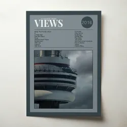 Drake – Views Fine Art Album Poster | Music Wall Decor