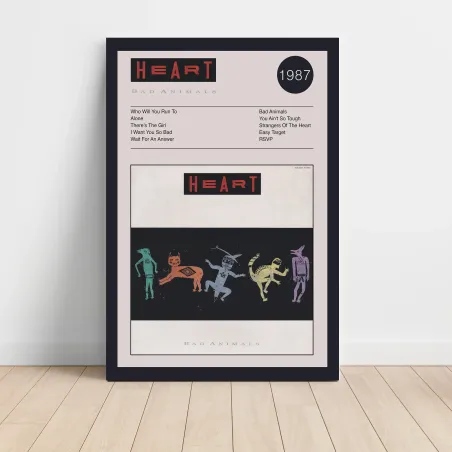 Heart – Bad Animals Fine Art Album Poster | Music Decor