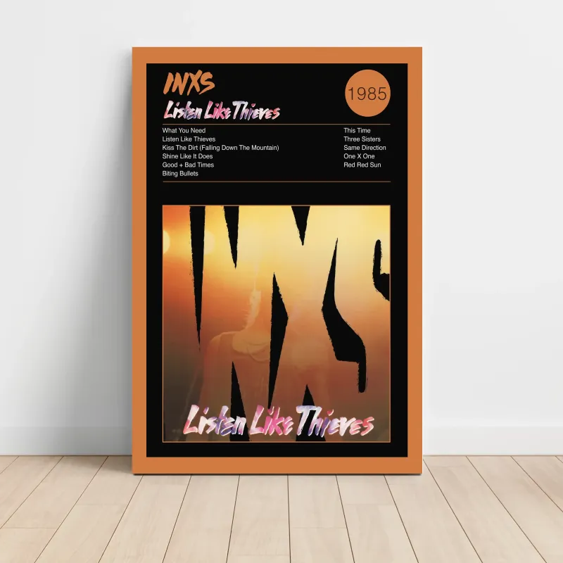INXS – Listen Like Thieves Fine Art Album Poster - Shop Now!