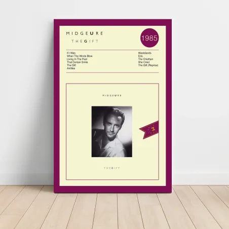 Midge Ure – The Gift Fine Art Album Poster for Music Lovers