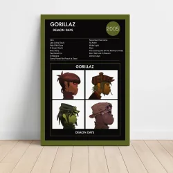 Gorillaz – Demon Days Fine Art Album Poster - Music Decor
