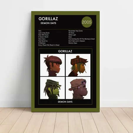 Gorillaz – Demon Days Fine Art Album Poster - Music Decor