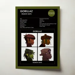Gorillaz – Demon Days Fine Art Album Poster - Music Decor
