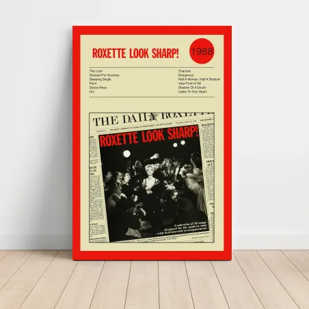 Roxette – Look Sharp! Fine Art Album Poster for Music Lovers