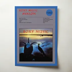 Roxy Music – Avalon Album Poster | Fine Art for Music Lovers