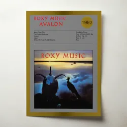 Roxy Music – Avalon Album Poster | Fine Art for Music Lovers