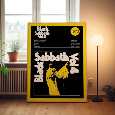 Black Sabbath Vol 4 Fine Art Album Poster – Iconic Music Decor