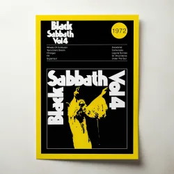 Black Sabbath Vol 4 Fine Art Album Poster – Iconic Music Decor