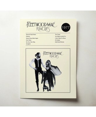 Fleetwood Mac - Rumours  Fine Art Album Poster