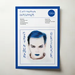 Gary Numan – Berserker Fine Art Album Poster | Music Collectible