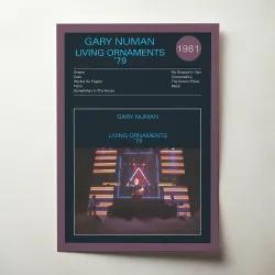 Gary Numan – Living Ornaments '79 Fine Art Album Poster